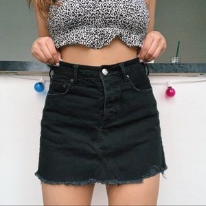Festival high rise denim skirt